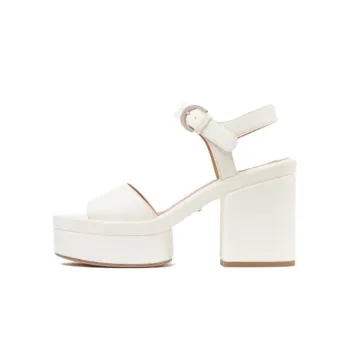 Chloe Odina One-Strap Sandals 6.5cm Women's White