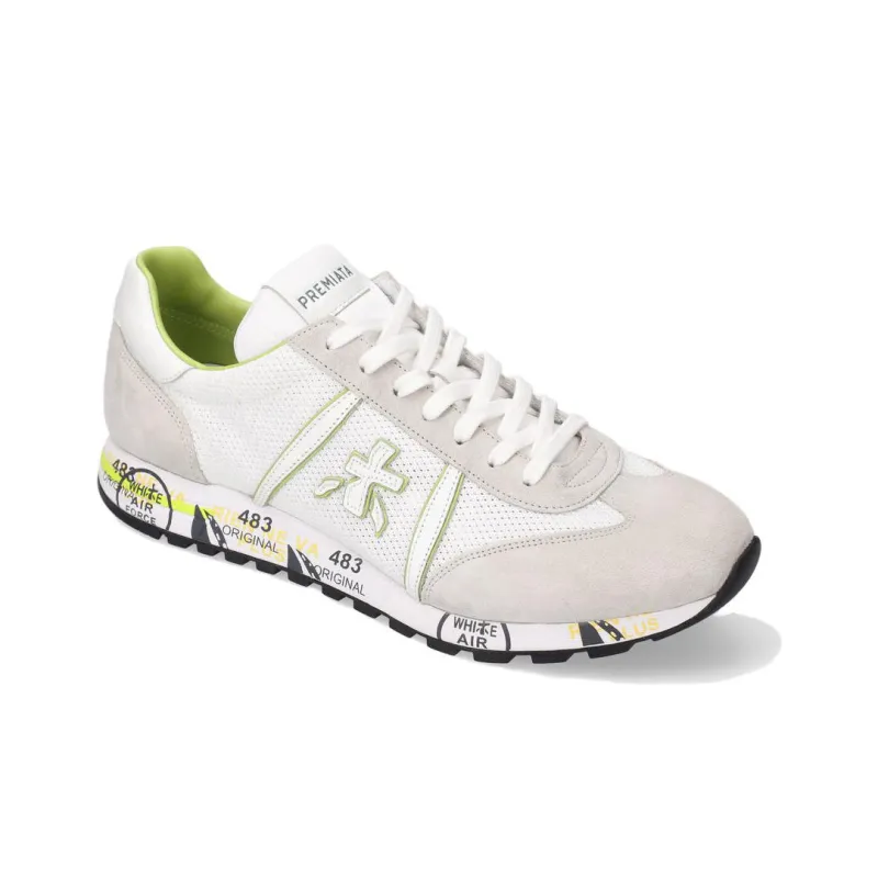 PREMIATA Lucy Low-Top Casual Shoes Men's Gray Green-2
