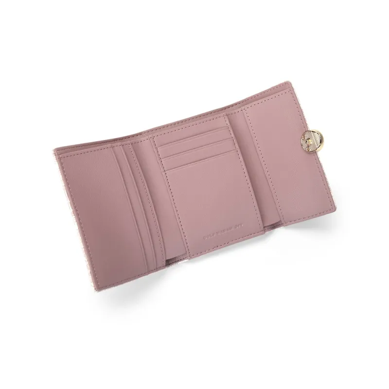 GOLF Synthetic Leather PVC Card Holder, Wallet Medium Size Women's Smoke Pink & Smoke Pink-4
