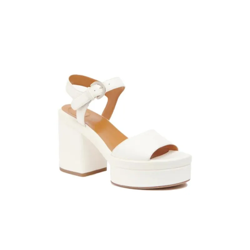 Chloe Odina One-Strap Sandals 6.5cm Women's White-2