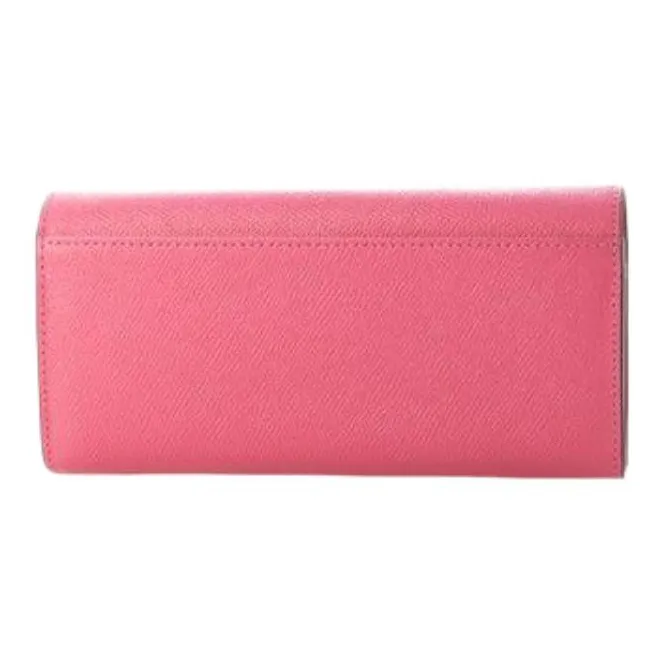 COACH Leather Card Holders Coin Purses Wallets Women's Pink-2