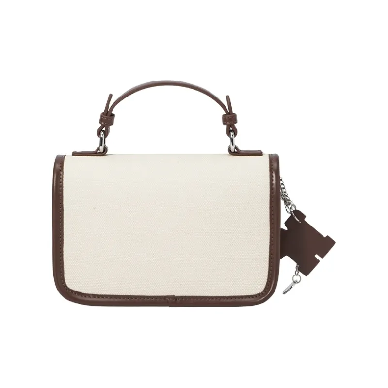 SEM/R Marley PU Handbag Shoulder Bag Crossbody Bag Messenger Bag Small Size Women's Coffee White Tones/dark Green-1