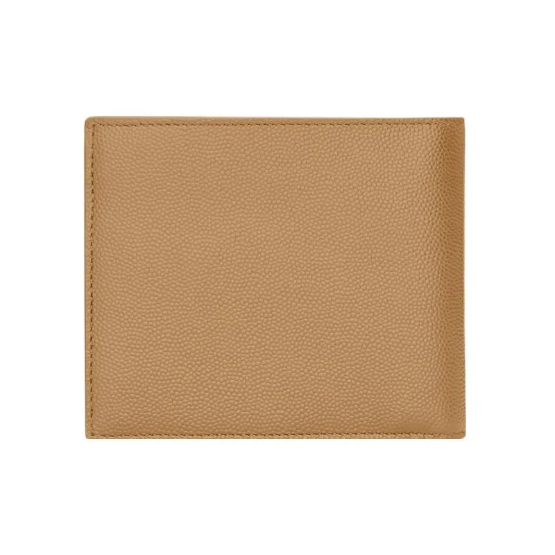 SAINT LAURENT Grain Calfskin Wallet Men's Teak-2
