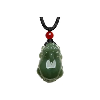 ZHOU LIU FU Pendants Green Jade Unisex