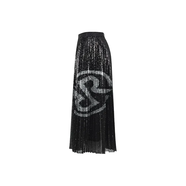 RARE Casual Long Skirts Women's Black-1