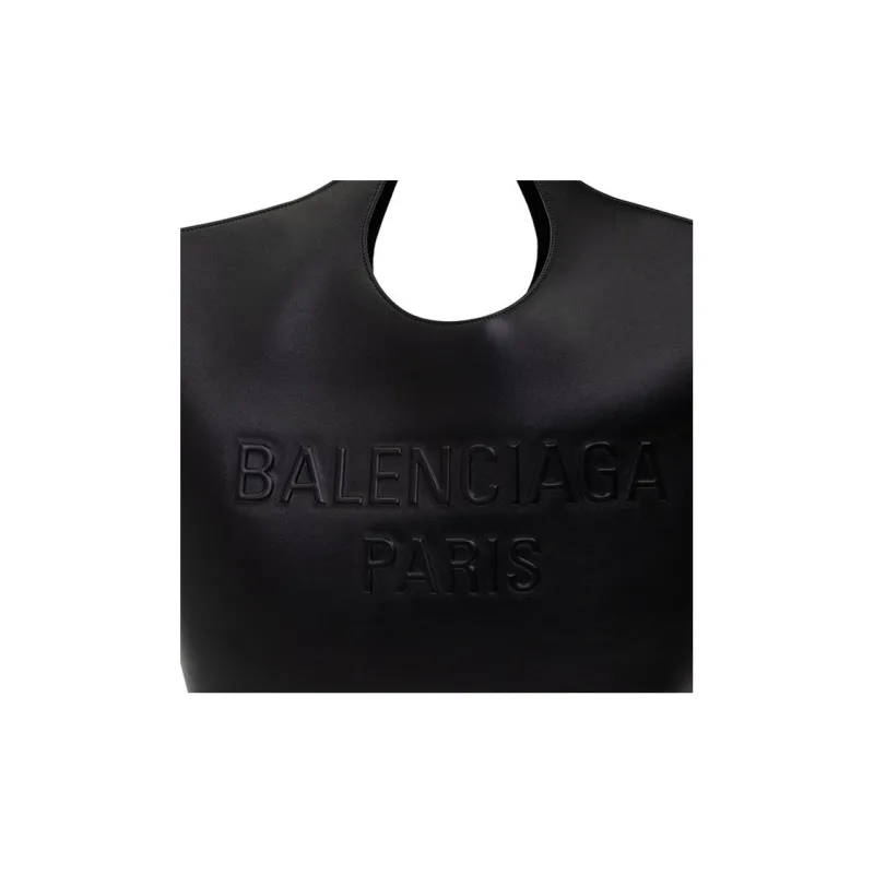 Balenciaga Calfskin Tote Bag Shopping Bag Shoulder Bag Handbag Large Size Women's Black-3