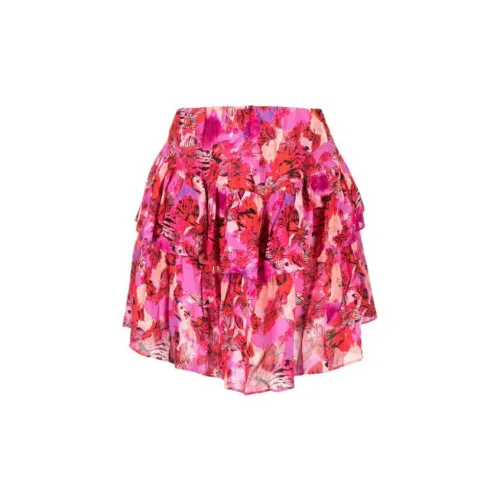 IRO Floral-print Ruffled Skirt