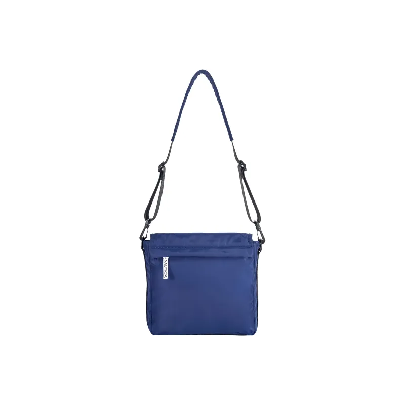 NAUTICA Nylon Shoulder Bag Crossbody Bag Regular Unisex Black/Royal Blue-9