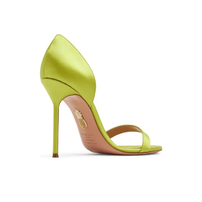 AQUAZZURA Uptown 105mm Leather Sandals-4