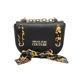 VERSACE JEANS COUTURE Polyester Shoulder Bag Crossbody Bag Women's Black