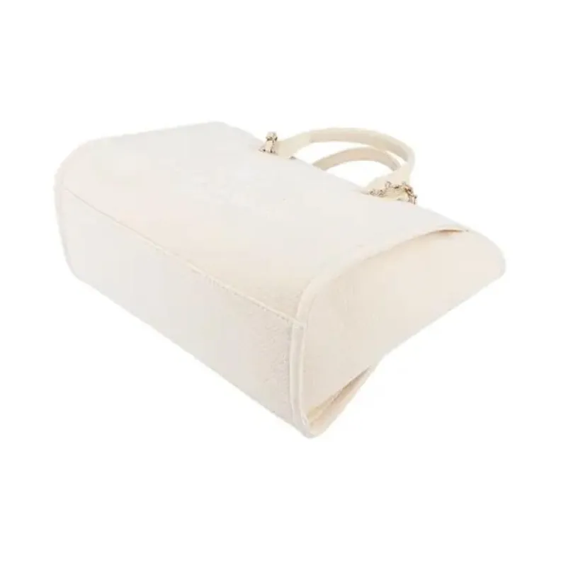 CHANEL Canvas Tote Bag, Shopping Bag, Canvas Bag, Handbag, Shoulder Bag Medium Size Women's Ecru-3