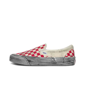 Vans Vault Ua Og Classic Slip On Lx Stressed Red Checkerboard
