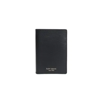 Kate Spade Leather Card Holders Passport Holders Unisex Black