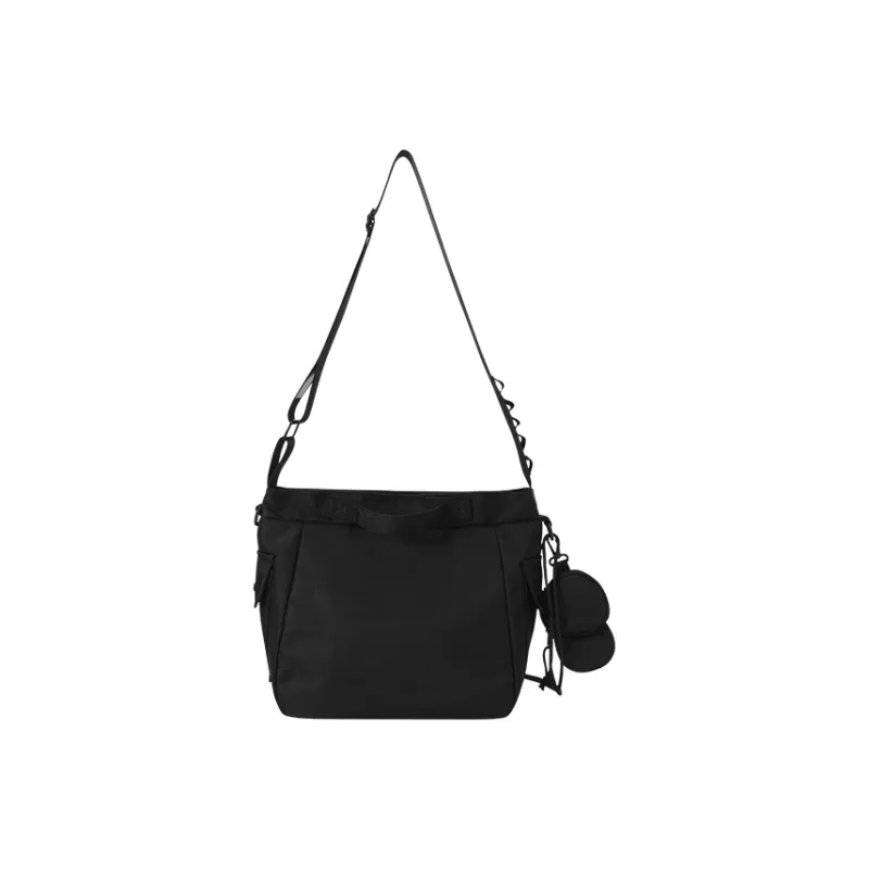 SEM/R Nylon Urban Cycling Bag, Shoulder Bag, Crossbody Bag Medium Size Unisex Milk White/Black-3