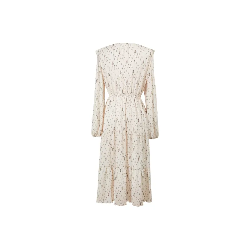 3COLOUR Long-Sleeved Dresses Women's Beige Yellow-1