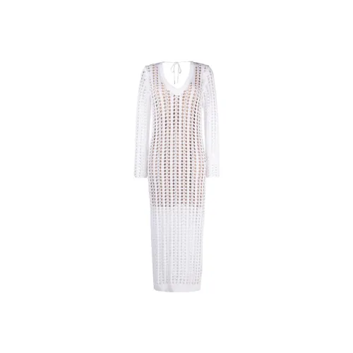 Brunello Cucinelli Long-Sleeved Dresses Women's White