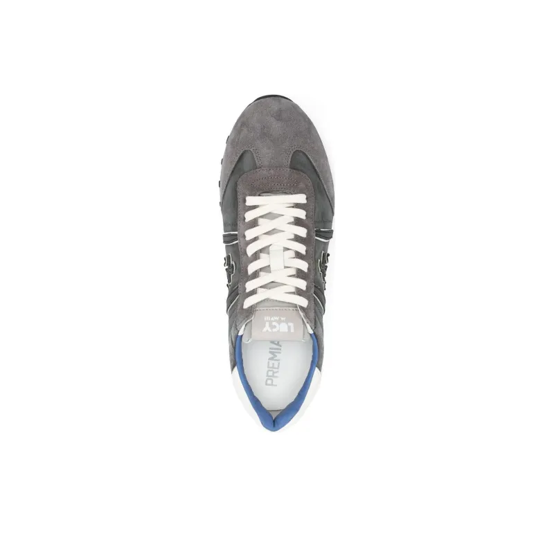 PREMIATA Lucy Cushioning Low-Top Casual Shoes Men's Dark Gray-4