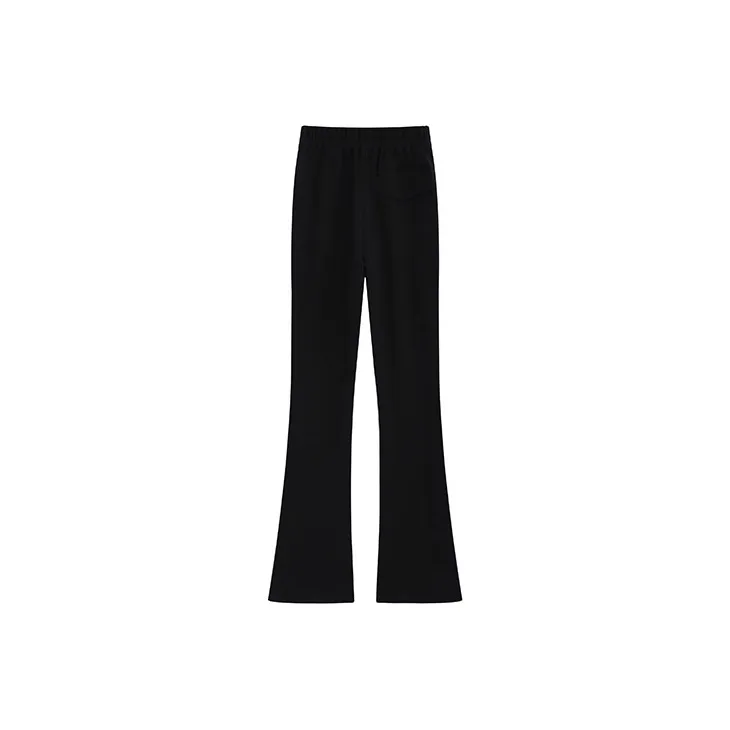 Garbege Casual Pants Women's Black Regular Edition-1