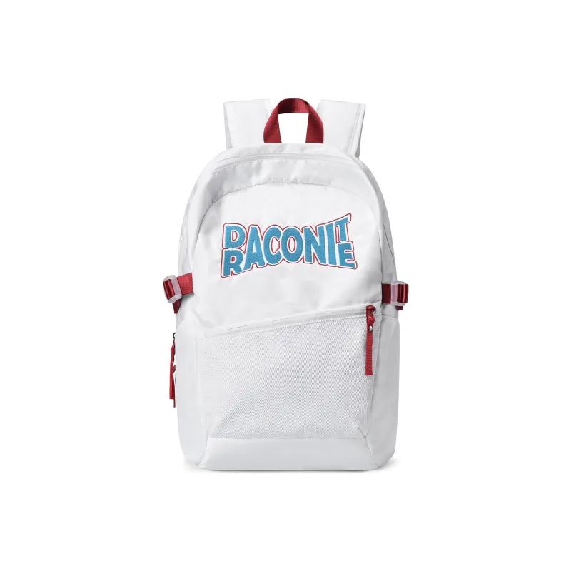 DRACONITE Embroidery Student Backpack Regular Unisex Blue White Color Blocking-0