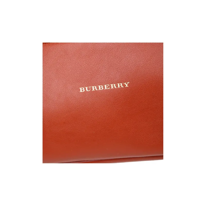 Burberry Cow Leather Handbag Crossbody Bag Regular Women's Orange Red-3