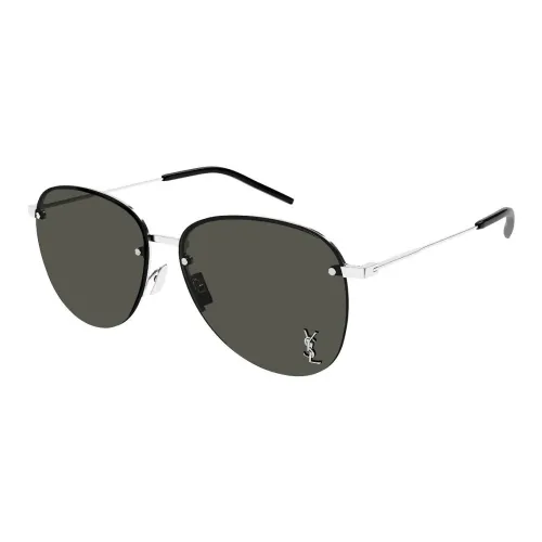 SAINT LAURENT Sunglasses Men Silver