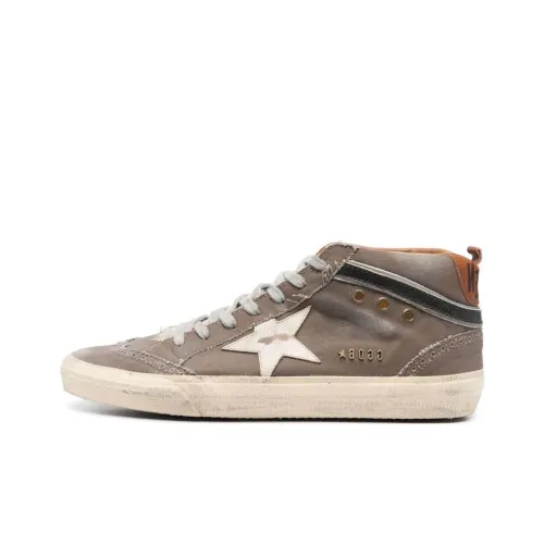 Golden Goose Mid Star High-Top Skateboard Shoes Womens Gray