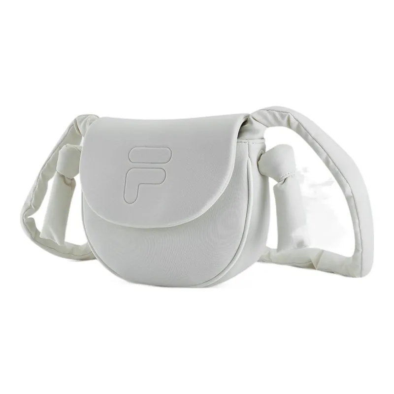 FILA FUSION PU Textile Saddle Bags Shoulder Bags Small Size Women's Ivory Ecru-1