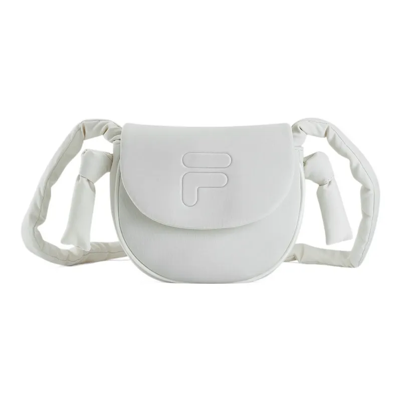 FILA FUSION PU Textile Saddle Bags Shoulder Bags Small Size Women's Ivory Ecru-0