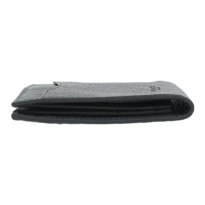 COACH Leather Coin Purse, Card Holder Mini Men's Mist Gray Blue-3