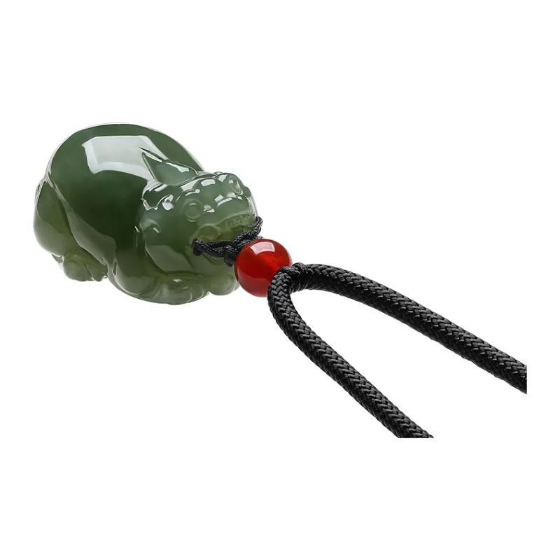 ZHOU LIU FU Pendants Green Jade Unisex-1