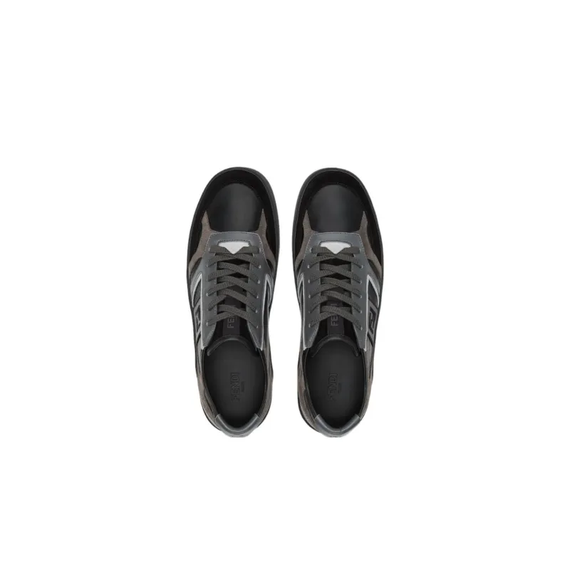 FENDI FF-embroidered Lace-up Sneakers-2