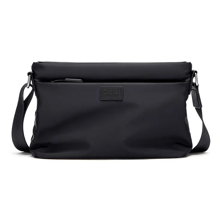 CNOLES Fabric Shoulder Bag Crossbody Bag Men's Black/Blue-0