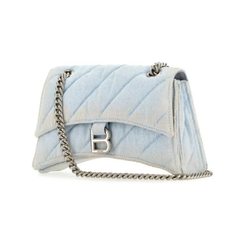 Balenciaga Denim Crush S Shoulder Bag-1