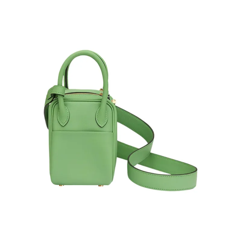 HERMES Lindy Calfskin Handbag, Shoulder Bag, Crossbody Bag Mini Women's Avocado Green-1
