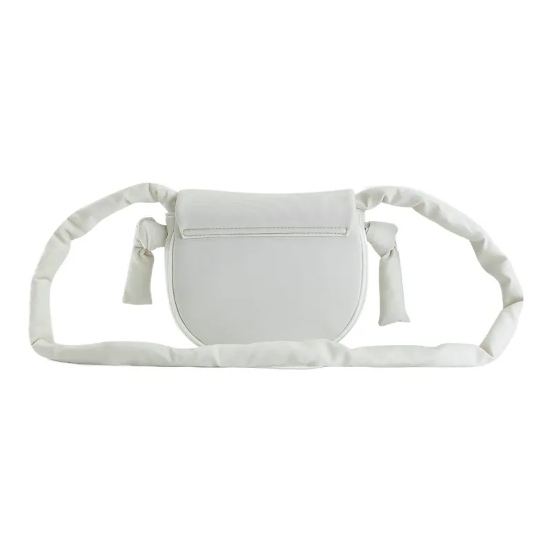 FILA FUSION PU Textile Saddle Bags Shoulder Bags Small Size Women's Ivory Ecru-2