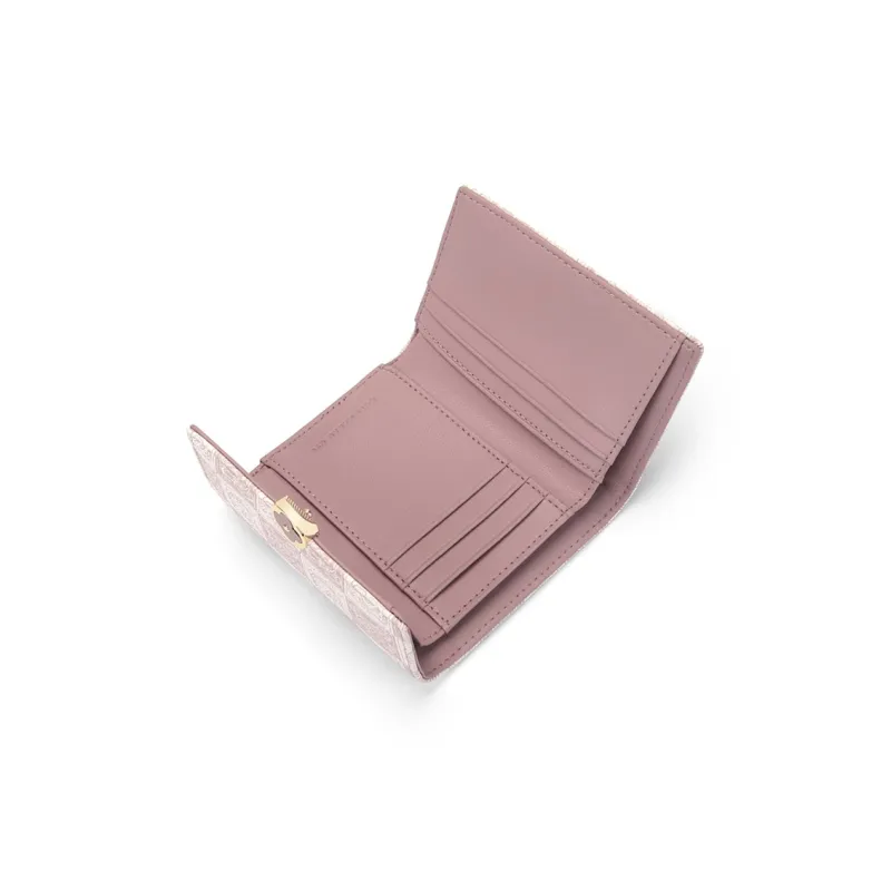 GOLF Synthetic Leather PVC Card Holder, Wallet Medium Size Women's Smoke Pink & Smoke Pink-5