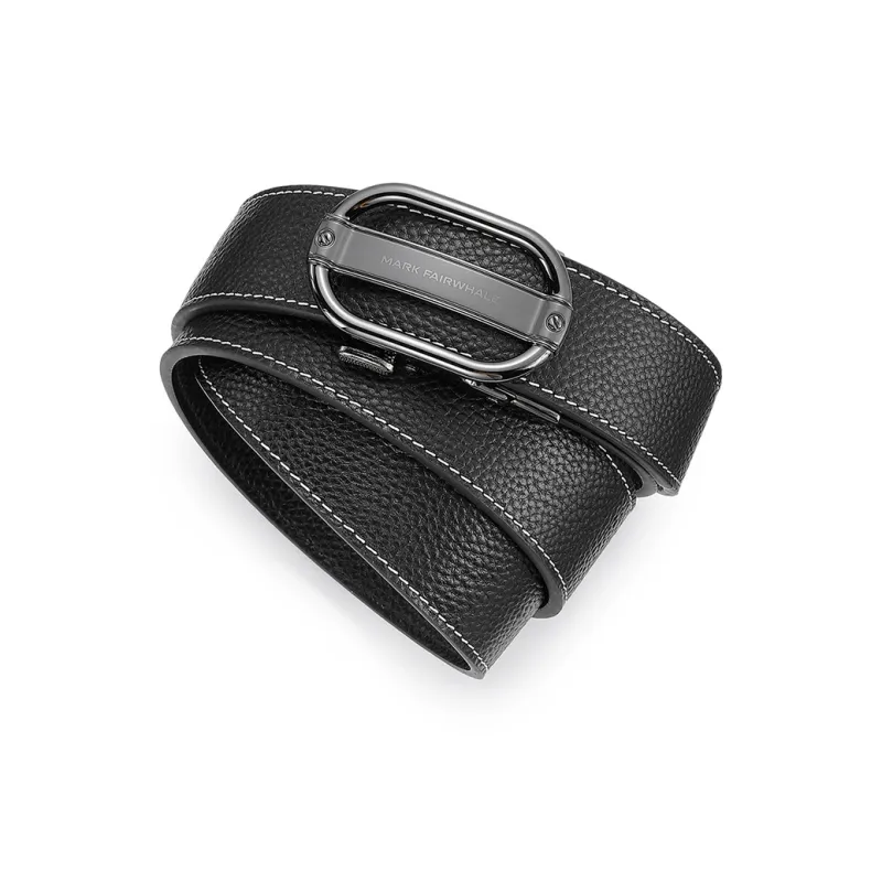 FAIRWHALE Top Grain Cow Leather Vintage Belt With Automatic Buckle Genuine Leather Belt Men's-4