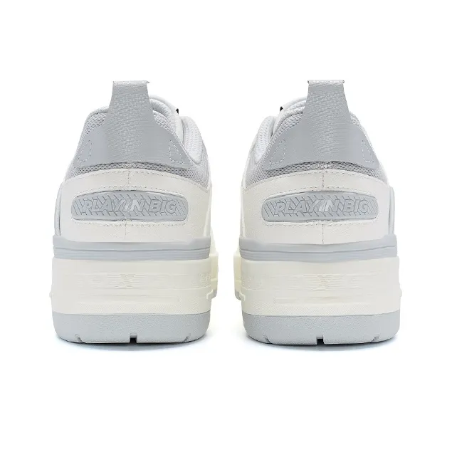 XTEP Cushioning Anti Slip And Wear Resistant Low Top Basketball Shoes Men's White Gray-4