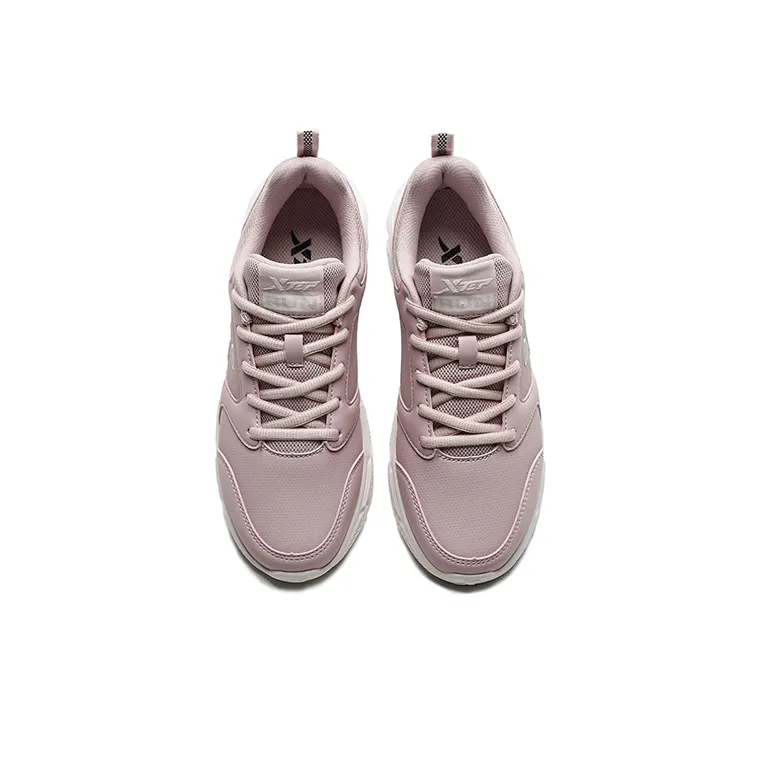 XTEP Water Resistant Lightweight Low Top Running Shoes Women's Light Pink-3