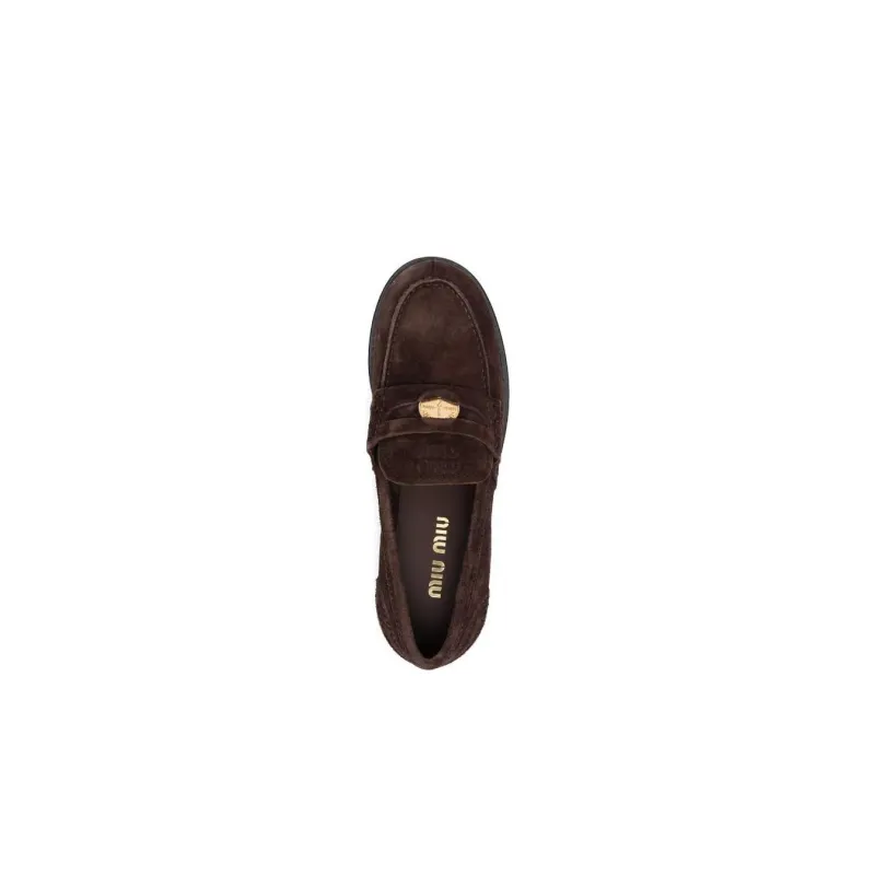 MIU MIU Suede Loafers-3