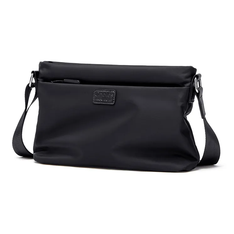 CNOLES Fabric Shoulder Bag Crossbody Bag Men's Black/Blue-1