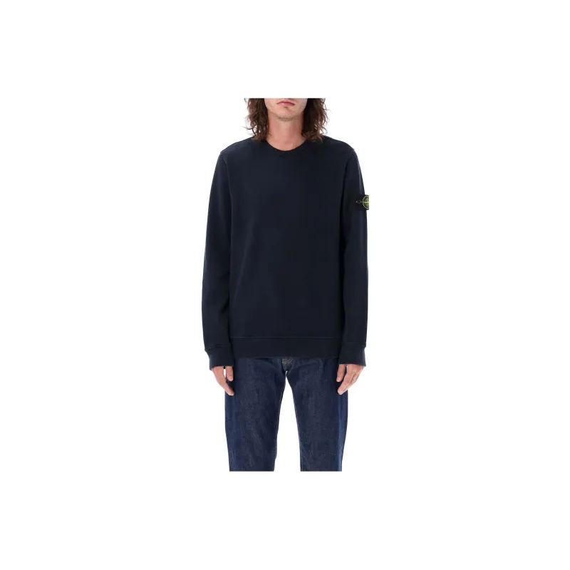 STONE ISLAND Logo Patch Crewneck Sweatshirt-1