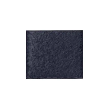 HERMES MC² Euclide Epsom Calfskin Wallet Regular Unisex 76 Bleu Indigo Indigo