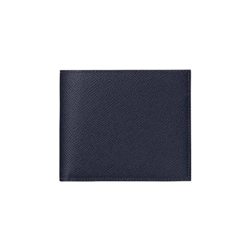 HERMES MC² Euclide Epsom Calfskin Wallet Regular Unisex 76 Bleu Indigo Indigo