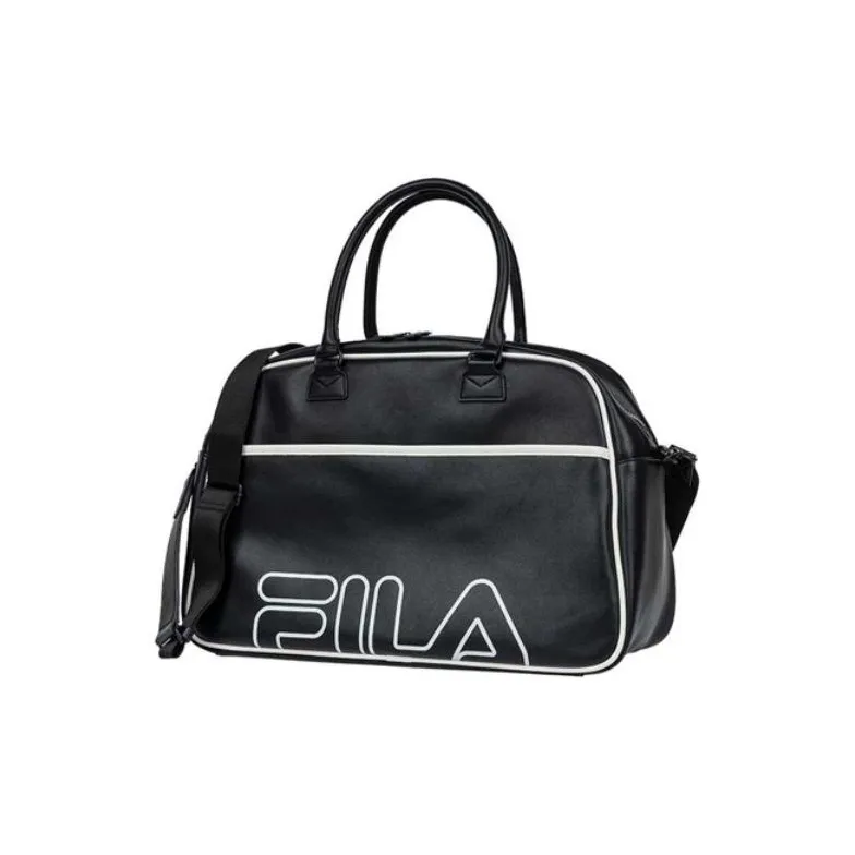 FILA Polyurethane Travel Bags Shoulder Bag Crossbody Bag Handbag Unisex Black-3