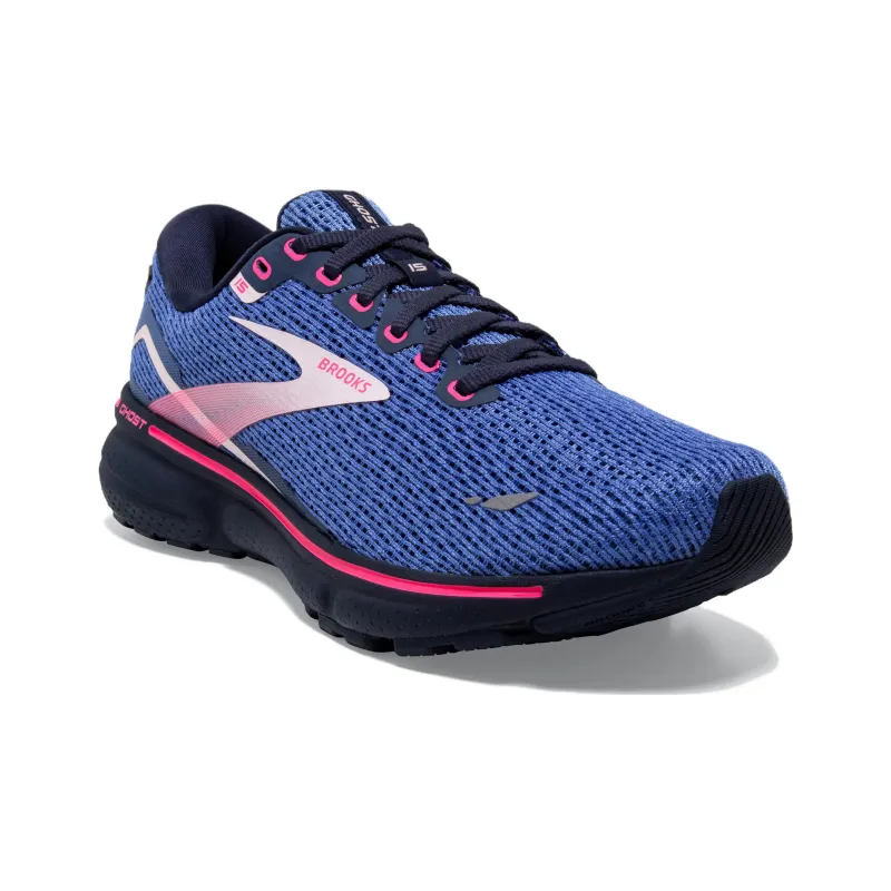Brooks Women's Ghost 15 'Blue Peacoat Pink'-2