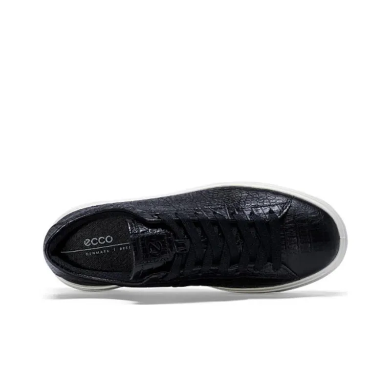 Ecco Low Top Skateboard Shoes Women's Black-3
