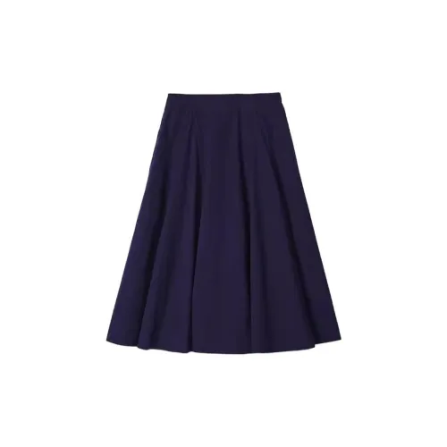 YINER GoodLand Casual Long Skirts Women's Navy Blue