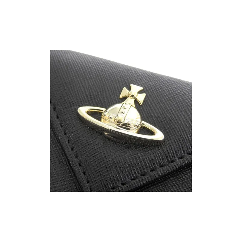 Vivienne Westwood Leather Wallet Mini Women's Black-5