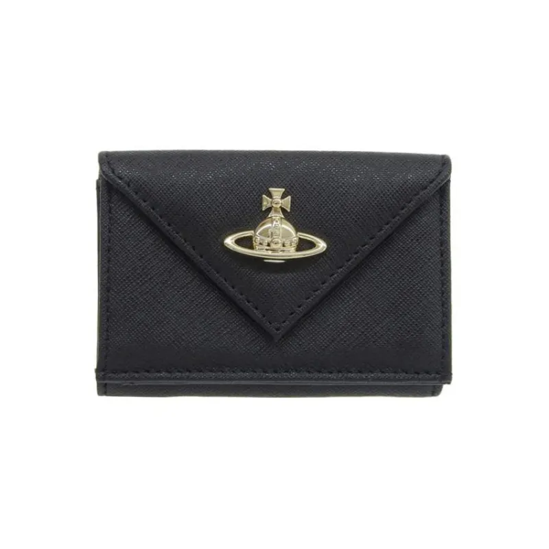 Vivienne Westwood Leather Wallet Mini Women's Black-0